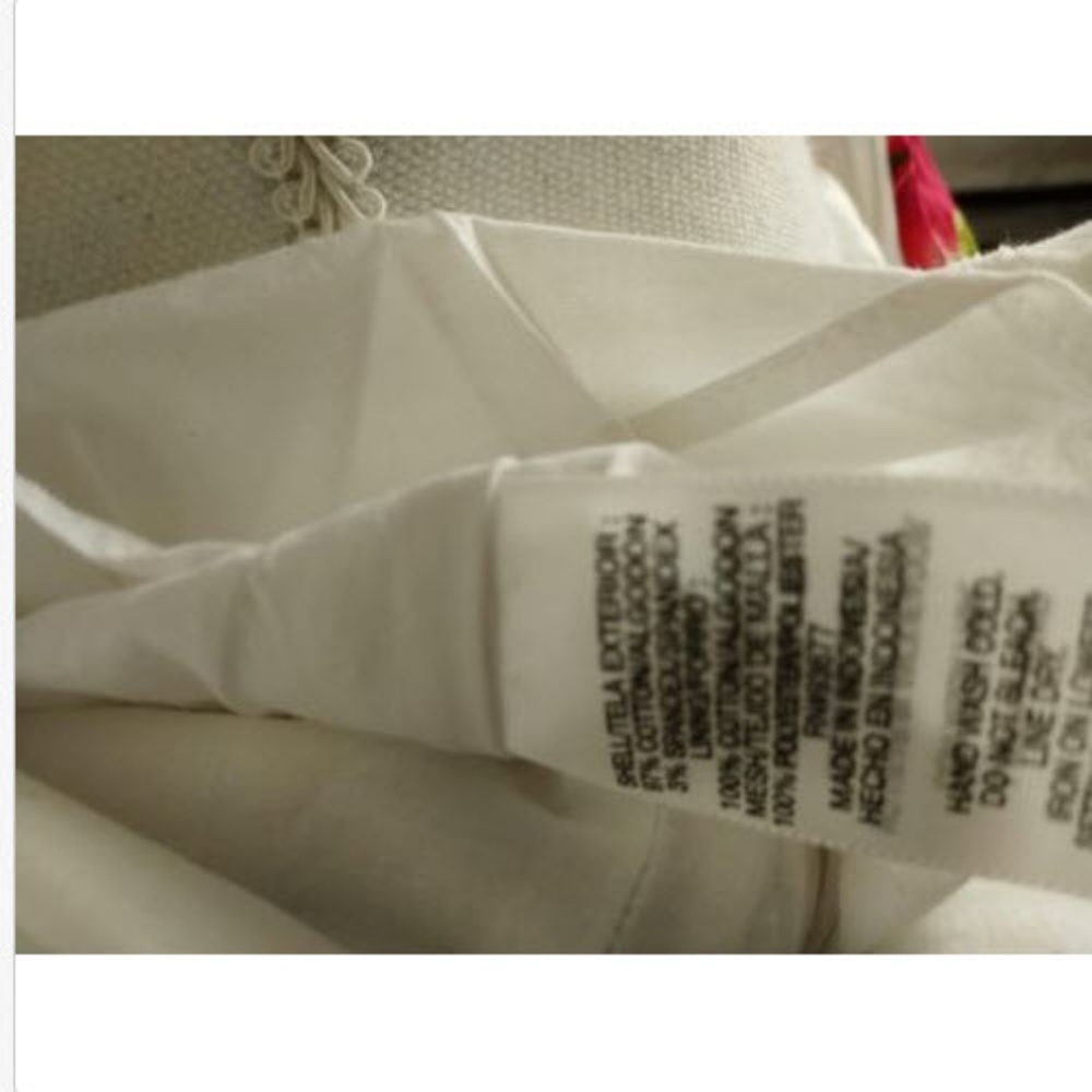 Allen B. Dress Sz 10 White Floral Micro A Line - Picture 6 of 6